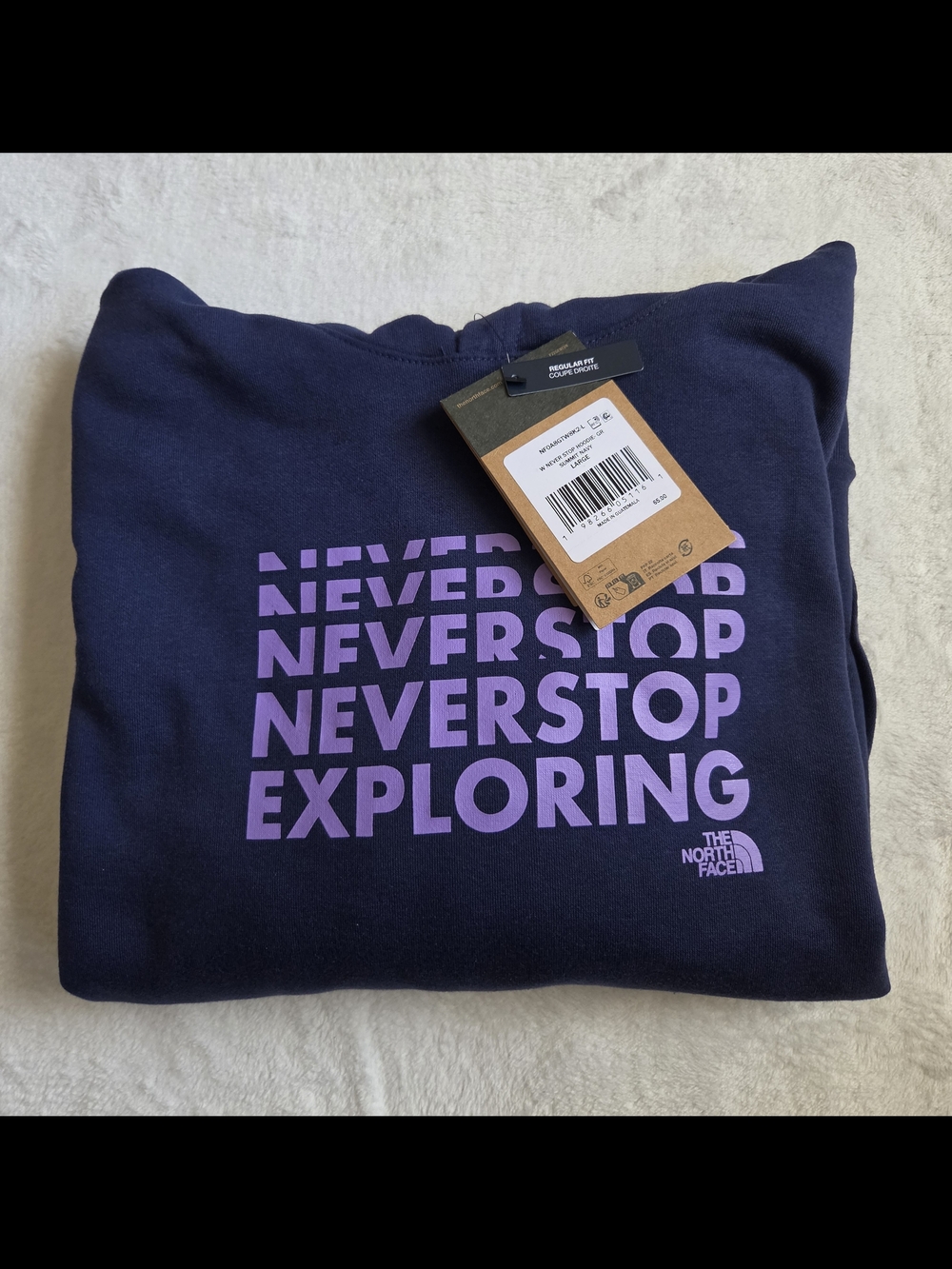 NWT The North Face Women's Hoodie Sweatshirt with Purple Graphic